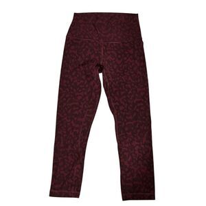 Lululemon Align High-Rise Crop Leggings Women’s Size 4 Leopard Print